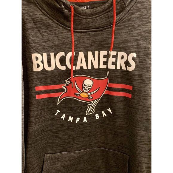 Tampa Bay Buccaneers NFL Team Apparel Pewter‎ Gray Men's Pullover Hoodie XL - Picture 2 of 6